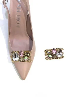 El Rayo Adornos Y Broches De Zapatos^Shiny 1170 - Cadenas Rosas M