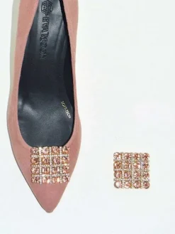 El Rayo Adornos Y Broches De Zapatos^Shiny 1053 - Cubo Oro